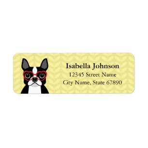 Boston Terrier Return Address Labels