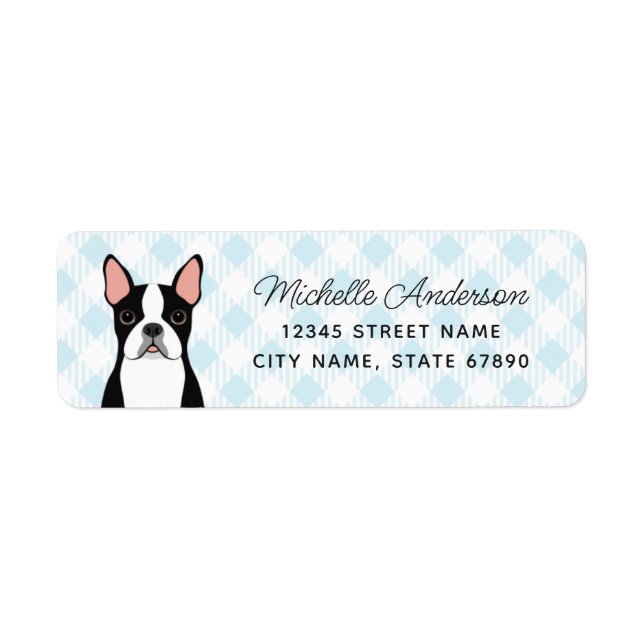Boston Terrier Return Address Labels (Front)