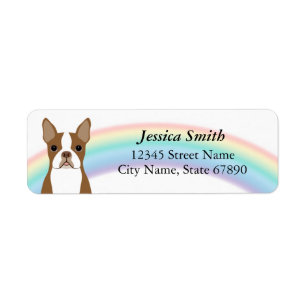 Boston Terrier Return Address Labels