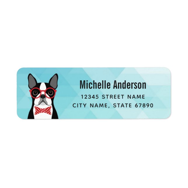 Boston Terrier Return Address Labels (Front)