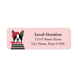 Boston Terrier Return Address Labels