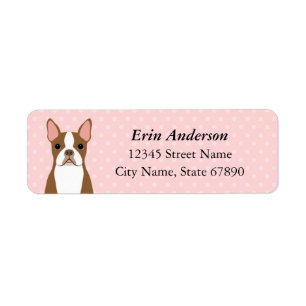 Boston Terrier Return Address Labels