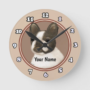 Boston Terrier Round Clock
