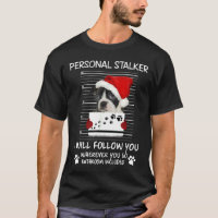 Boston Terrier Santa Hat Personal Stalker Christma