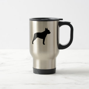 Boston Terrier Silhouette Travel Mug
