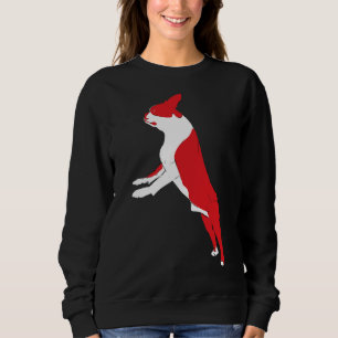 Boston Terrier Standing On Two Legs Sweatshirt