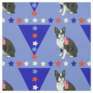 Boston Terrier Stars Fabric