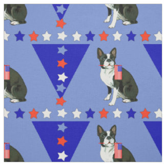 Boston Terrier Stars Fabric