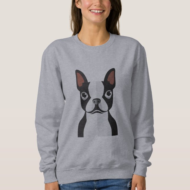 Boston Terrier Sweatshirt Womens (Front)