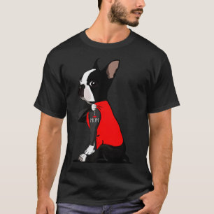Boston Terrier Tattoos I Love Mum T-Shirt