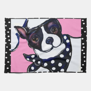 Boston Terrier Tea Towel