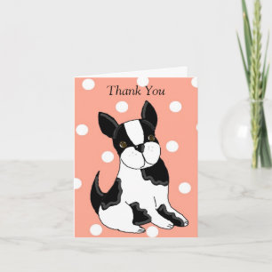 Boston Terrier Thank You Card