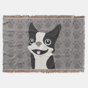 Boston Terrier Throw Blanket