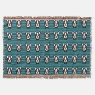 Boston Terrier Throw Blanket