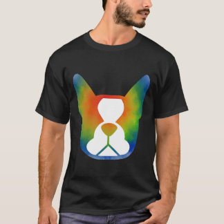 Boston Terrier Tie Dye  Hippie Boston Dog  Multico T-Shirt
