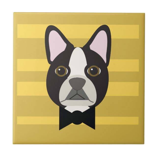 Boston Terrier Tile (Front)