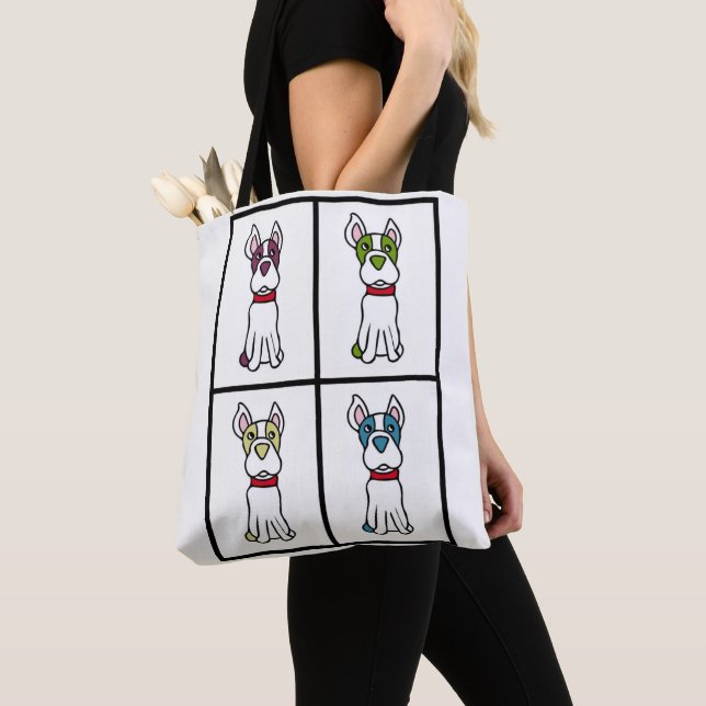 Boston Terrier Tote Bag (Close Up)