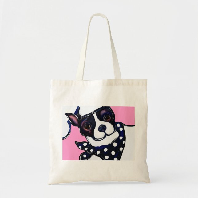 BOSTON TERRIER TOTE BAG (Front)