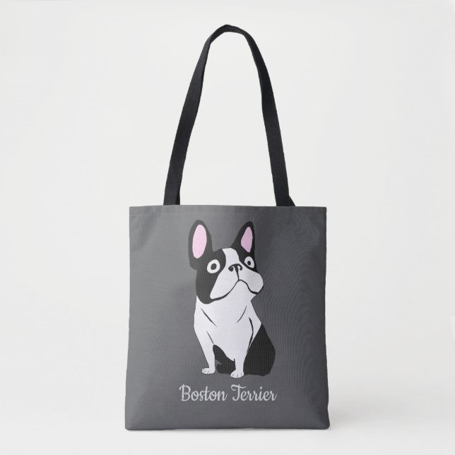 Boston terrier tote bag (Front)