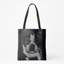 Boston Terrier Tote Bag (Customisable)
