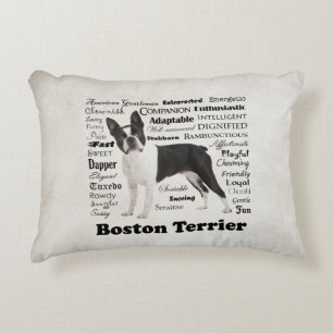 Boston Terrier Traits Pillow