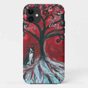 Boston Terrier Tree love Case-Mate iPhone Case