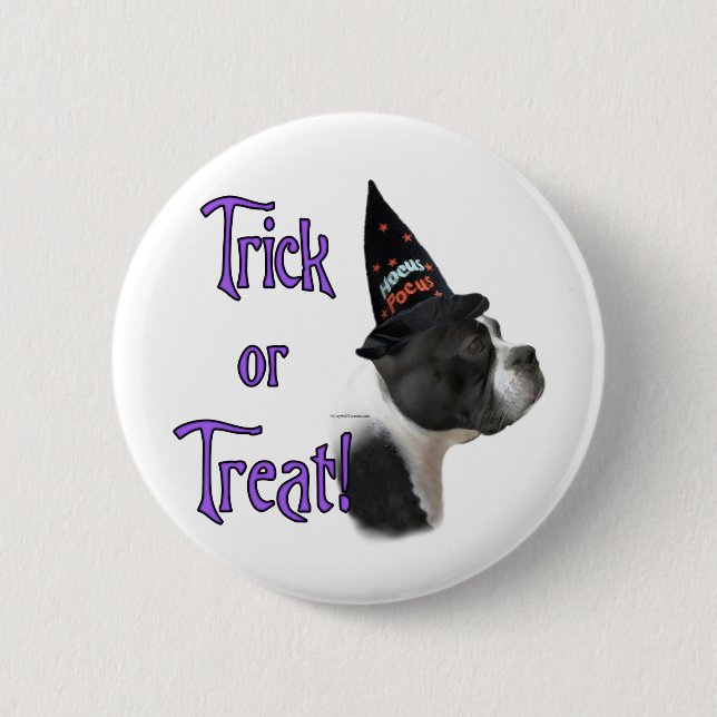 Boston Terrier Trick 6 Cm Round Badge (Front)