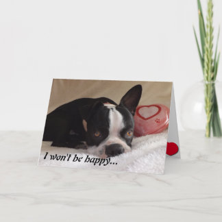 Boston Terrier Valentine's Day Card