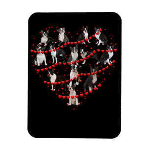 Boston Terrier Valentine's Day Red Heart Magnet