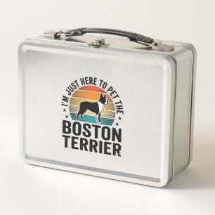 Boston Terrier Vintage Pet Lover Shirt Design_1 Metal Lunch Box