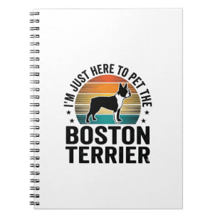 Boston Terrier Vintage Pet Lover Shirt Design_1 Notebook