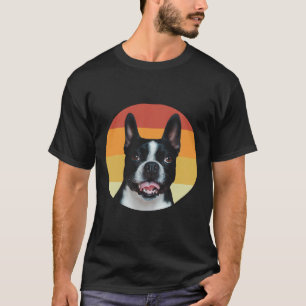 Boston Terrier Vintage Retro Face Dog T-Shirt