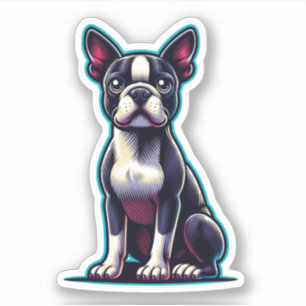 Boston Terrier Vinyl Sticker