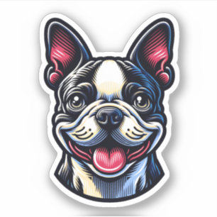 Boston Terrier Vinyl Sticker