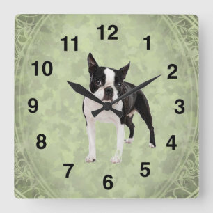 Boston Terrier Wall Clock
