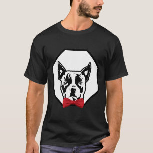 Boston Terrier Wearing Red Bowtie Handsome Dog Bre T-Shirt