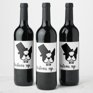Boston Terrier wine labels - Boston Terrier party