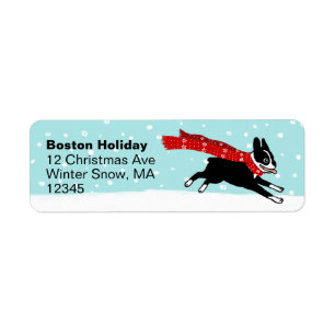 Boston Terrier Winter Holiday