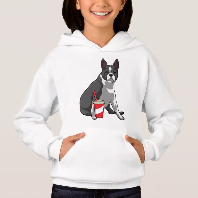 Boston Terrier with Drink (Front)