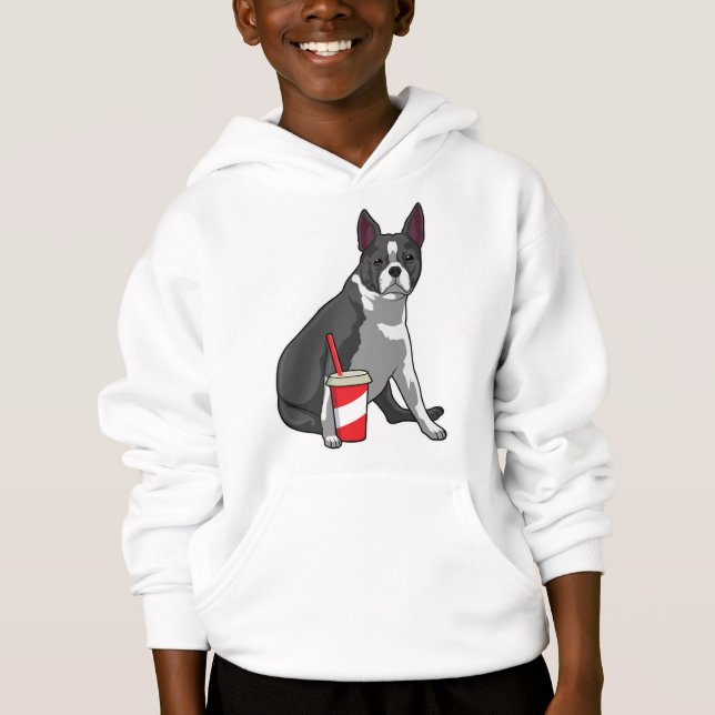 Boston Terrier with Drink (Front)