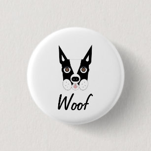 Boston Terrier Woof Button