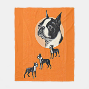 Boston terriers Fleece Blanket