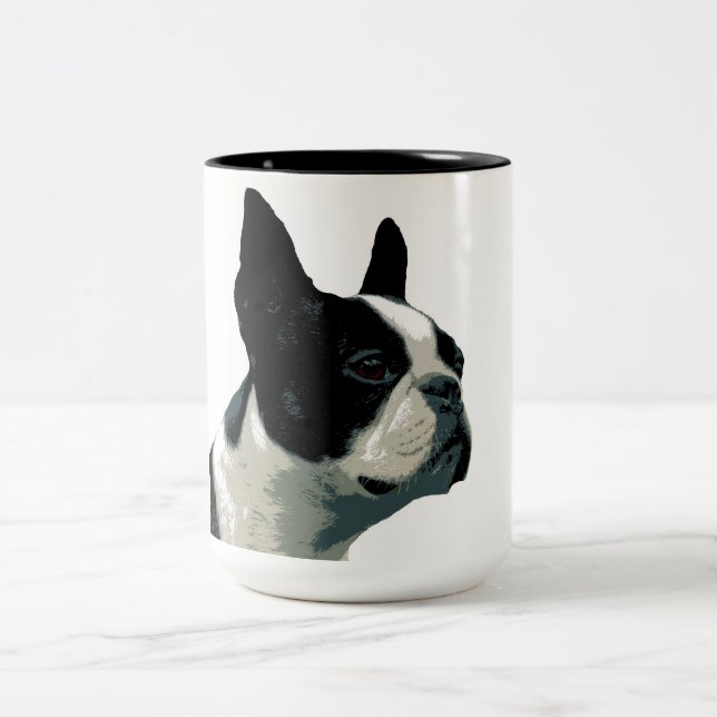 Boston Terrior Two-Tone Coffee Mug (Center)