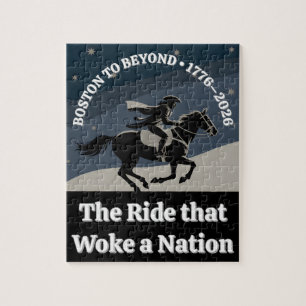BOSTON TO BEYOND • 1776–2026 MIDNIGHT RIDE TRIBUTE JIGSAW PUZZLE