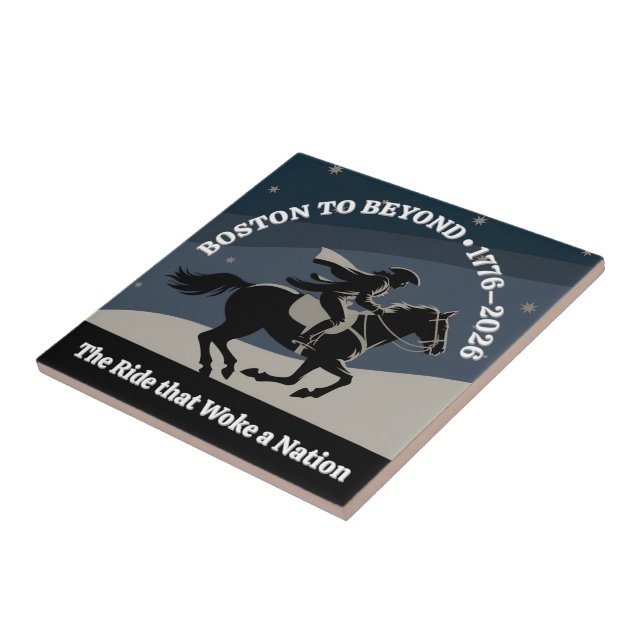 Boston to Beyond 1776–2026 Midnight Rider Art Tile (Side)