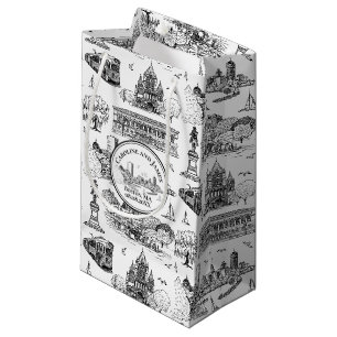 Boston Toile (Anniversary Ed.) Black/White Small Gift Bag