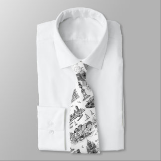 Boston Toile (Anniversary Ed.) Black/White Tie