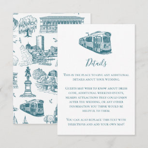 Boston Toile (Anniversary Ed.) Blue/White Card