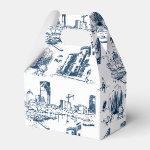 Boston Toile Navy Favour Box