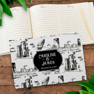 Boston Toile Personalised Wedding Guest Book